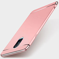 Coque Bumper Luxe Metal et Plastique Etui Housse M01 pour Oppo RX17 Pro Or Rose
