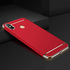 Coque Bumper Luxe Metal et Plastique Etui Housse M01 pour Xiaomi Mi Max 3 Rouge