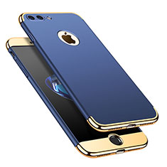 Coque Bumper Luxe Metal et Plastique Etui Housse M02 pour Apple iPhone 7 Plus Bleu