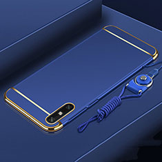 Coque Bumper Luxe Metal et Plastique Etui Housse M03 pour Huawei Enjoy 10e Bleu