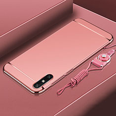 Coque Bumper Luxe Metal et Plastique Etui Housse M03 pour Huawei Enjoy 10e Or Rose