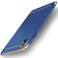 Coque Bumper Luxe Metal et Plastique Etui Housse M05 pour Apple iPhone X Bleu