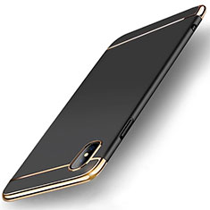 Coque Bumper Luxe Metal et Plastique Etui Housse M05 pour Apple iPhone X Noir