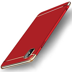 Coque Bumper Luxe Metal et Plastique Etui Housse M05 pour Apple iPhone X Rouge