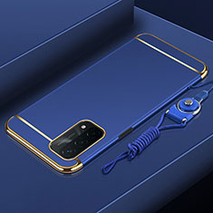 Coque Bumper Luxe Metal et Plastique Etui Housse P01 pour OnePlus Nord N200 5G Bleu