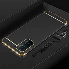 Coque Bumper Luxe Metal et Plastique Etui Housse P01 pour OnePlus Nord N200 5G Noir