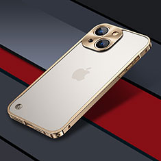 Coque Bumper Luxe Metal et Plastique Etui Housse QC1 pour Apple iPhone 13 Or