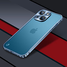 Coque Bumper Luxe Metal et Plastique Etui Housse QC1 pour Apple iPhone 14 Plus Bleu