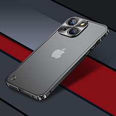 Coque Bumper Luxe Metal et Plastique Etui Housse QC1 pour Apple iPhone 14 Plus Noir