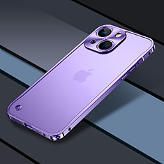 Coque Bumper Luxe Metal et Plastique Etui Housse QC1 pour Apple iPhone 14 Plus Violet
