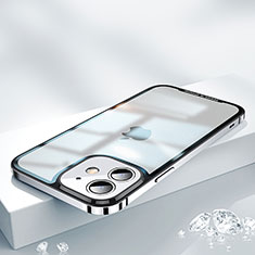 Coque Bumper Luxe Metal et Plastique Etui Housse QC2 pour Apple iPhone 12 Argent