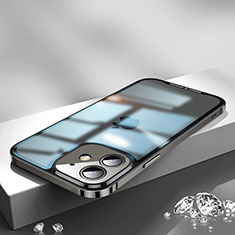 Coque Bumper Luxe Metal et Plastique Etui Housse QC2 pour Apple iPhone 12 Noir