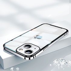 Coque Bumper Luxe Metal et Plastique Etui Housse QC2 pour Apple iPhone 14 Argent