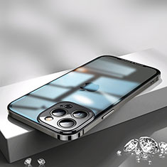Coque Bumper Luxe Metal et Plastique Etui Housse QC2 pour Apple iPhone 14 Pro Noir