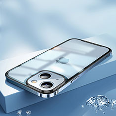 Coque Bumper Luxe Metal et Plastique Etui Housse QC2 pour Apple iPhone 15 Bleu
