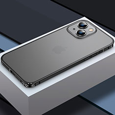 Coque Bumper Luxe Metal et Plastique Etui Housse QC3 pour Apple iPhone 14 Plus Noir