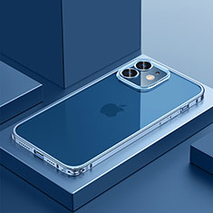Coque Bumper Luxe Metal et Plastique Etui Housse QC4 pour Apple iPhone 12 Bleu