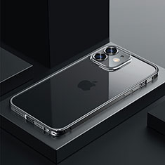 Coque Bumper Luxe Metal et Plastique Etui Housse QC4 pour Apple iPhone 12 Noir