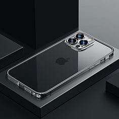 Coque Bumper Luxe Metal et Plastique Etui Housse QC4 pour Apple iPhone 12 Pro Noir
