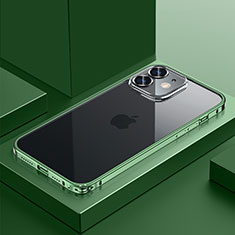 Coque Bumper Luxe Metal et Plastique Etui Housse QC4 pour Apple iPhone 12 Vert