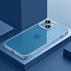 Coque Bumper Luxe Metal et Plastique Etui Housse QC4 pour Apple iPhone 13 Bleu