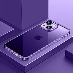Coque Bumper Luxe Metal et Plastique Etui Housse QC4 pour Apple iPhone 14 Plus Violet