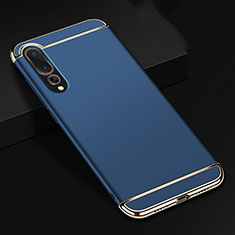Coque Bumper Luxe Metal et Plastique Etui Housse T01 pour Huawei P20 Pro Bleu