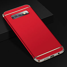 Coque Bumper Luxe Metal et Plastique Etui Housse T01 pour Samsung Galaxy S10 Plus Rouge
