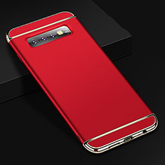 Coque Bumper Luxe Metal et Plastique Etui Housse T01 pour Samsung Galaxy S10 Rouge
