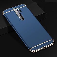 Coque Bumper Luxe Metal et Plastique Etui Housse T01 pour Xiaomi Redmi Note 8 Pro Bleu