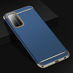 Coque Bumper Luxe Metal et Plastique Etui Housse T02 pour Huawei Nova 7 SE 5G Bleu