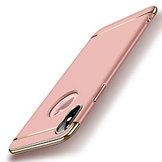 Coque Bumper Luxe Metal et Plastique pour Apple iPhone X Or Rose