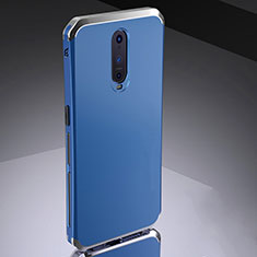 Coque Bumper Luxe Metal et Silicone Etui Housse M02 pour Oppo R17 Pro Bleu