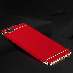Coque Bumper Luxe Metal et Silicone Etui Housse M02 pour Oppo RX17 Neo Rouge