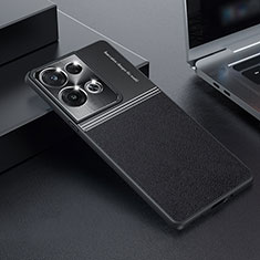 Coque Bumper Luxe Metal et Silicone Etui Housse pour Oppo Reno8 Pro+ Plus 5G Noir