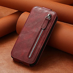 Coque Clapet Portefeuille Cuir S01D pour Huawei Honor X7b Rouge
