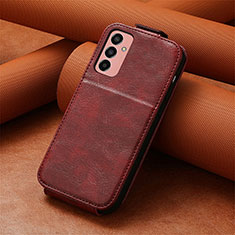 Coque Clapet Portefeuille Cuir S01D pour Samsung Galaxy M13 4G Rouge