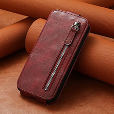 Coque Clapet Portefeuille Cuir S01D pour Xiaomi Mi 13 Ultra 5G Rouge