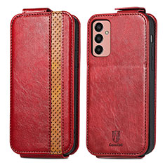 Coque Clapet Portefeuille Cuir S02D pour Samsung Galaxy M13 4G Rouge