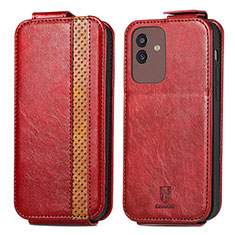 Coque Clapet Portefeuille Cuir S02D pour Samsung Galaxy M13 5G Rouge
