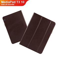 Coque Clapet Portefeuille Livre Cuir L03 pour Huawei MediaPad T3 10 AGS-L09 AGS-W09 Noir