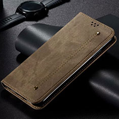 Coque Clapet Portefeuille Livre Tissu H01 pour Samsung Galaxy S20 Ultra 5G Orange