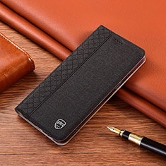 Coque Clapet Portefeuille Livre Tissu H13P pour OnePlus 11R 5G Noir