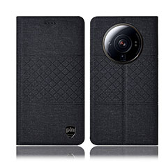 Coque Clapet Portefeuille Livre Tissu H13P pour Xiaomi Mi 12S Ultra 5G Noir