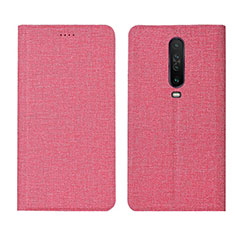 Coque Clapet Portefeuille Livre Tissu L01 pour Xiaomi Redmi K30i 5G Rose