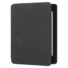 Coque Clapet Portefeuille Livre Tissu pour Amazon Kindle 6 inch Noir
