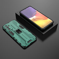 Coque Contour Silicone et Plastique Housse Etui Mat avec Aimant Magnetique Support T01 pour Samsung Galaxy A05s Vert