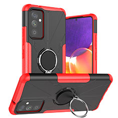 Coque Contour Silicone et Plastique Housse Etui Mat avec Magnetique Support Bague Anneau J01X pour Samsung Galaxy A05s Rouge