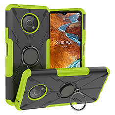 Coque Contour Silicone et Plastique Housse Etui Mat avec Magnetique Support Bague Anneau JX1 pour Nokia G300 5G Vert