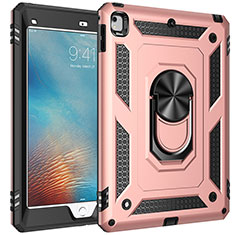 Coque Contour Silicone et Plastique Housse Etui Mat avec Magnetique Support Bague Anneau MQ1 pour Apple iPad Pro 9.7 Or Rose